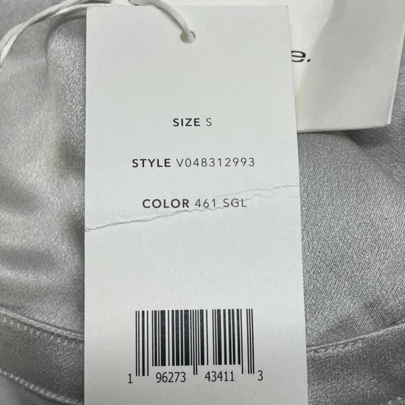 NEW VINCE Women’s Band Collar Blouse – Salt Glass (Grey) Size S – Long Sleeve - Picture 6 of 8